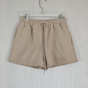 Caracilia Pull-on Drawstring Sweat Shorts - Tan - sz S - NWT
